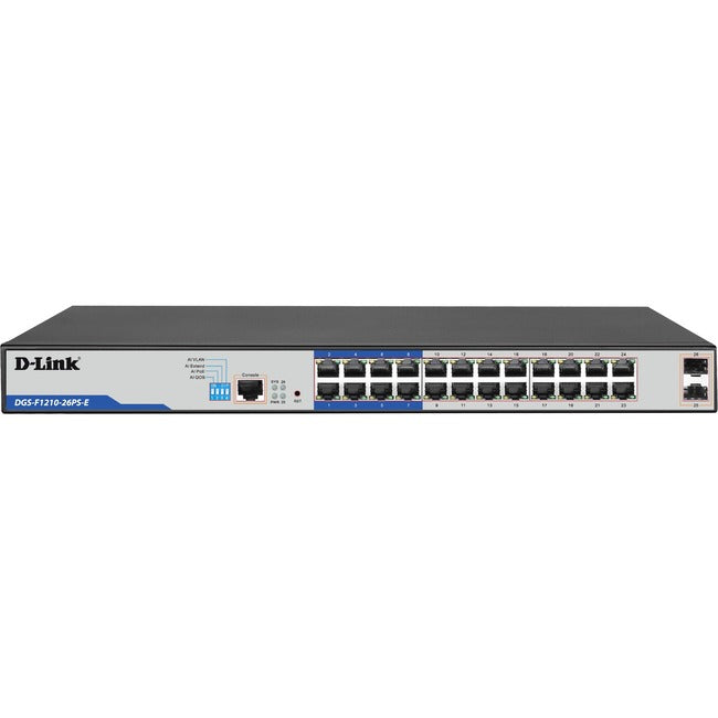 D-Link DGS-F1210 DGS-F1210-26PS-E 24 Ports Manageable Ethernet Switch - Gigabit Ethernet - 10/100/1000Base-T, 1000Base-X D-Link DGS-F1210 DGS-F1210-26PS-E 24 Ports Manageable Ethernet Switch - Gigabit Ethernet - 10/100/1000Base-T, 1000Base-X